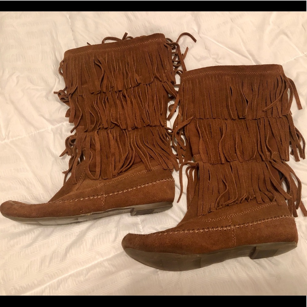Lauren Conrad Suede Moccasin Boots